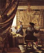 Johannes Vermeer The Schilderconst oil painting on canvas